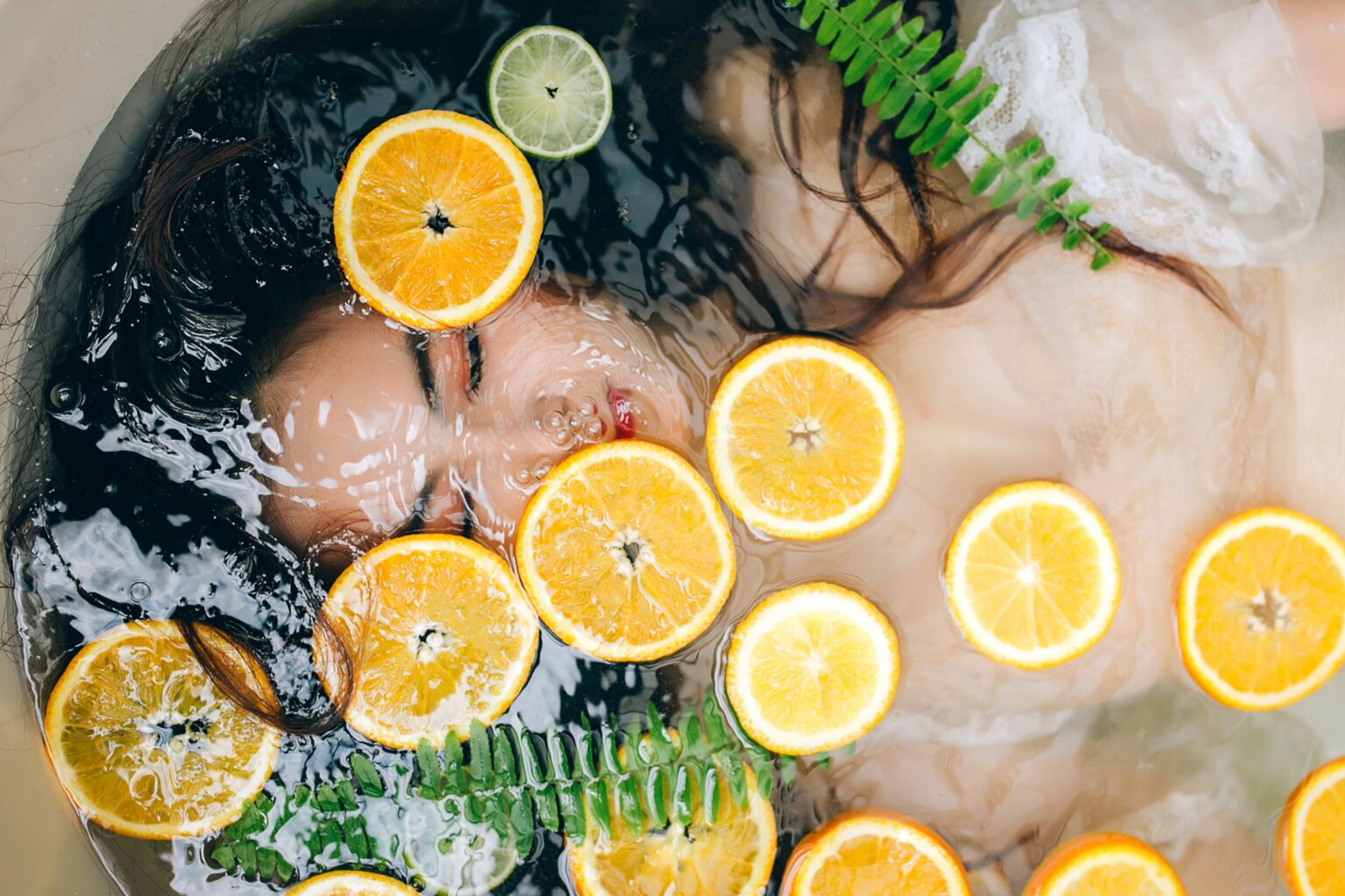 girl using beauty staples for a relaxing spa day